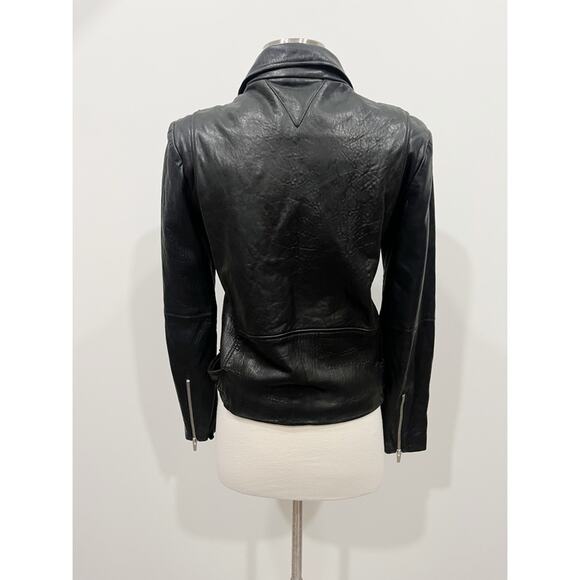 Veda Jayne Leather Moto Jacket in Black - Picture 15 of 16